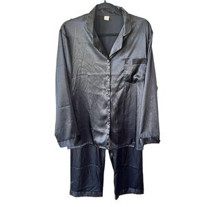 Black Satin PJs Size Medium